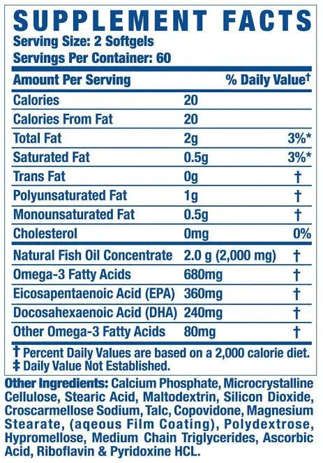 Omega-3 Xs 120 Soft Gels By Ronnie Coleman