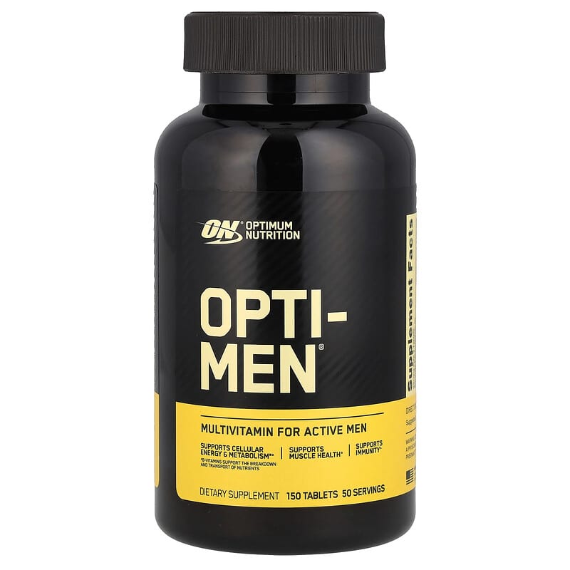 Optimum Nutrition Opti-Men Multivitamin – 150 Tablets | Daily Multivitamin for Active Men | Supports Energy, Muscle Health & Immunity