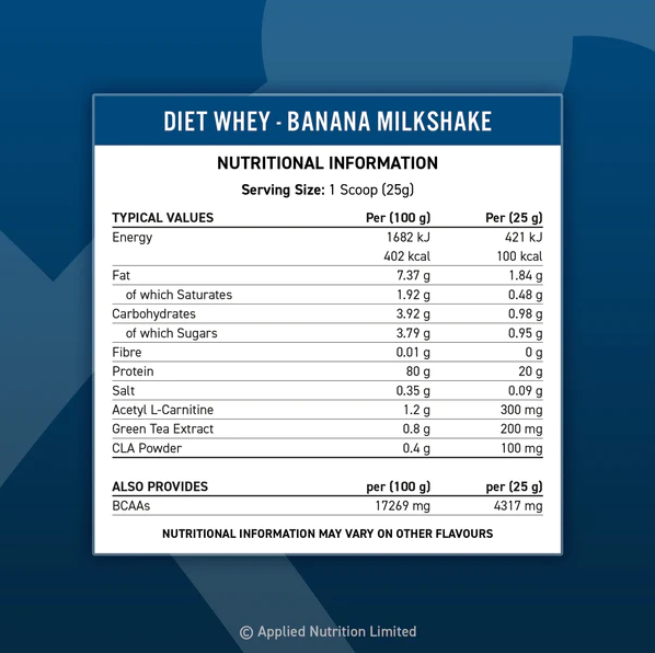 DIET WHEY PROTEIN BY APPLIED NUTRITION