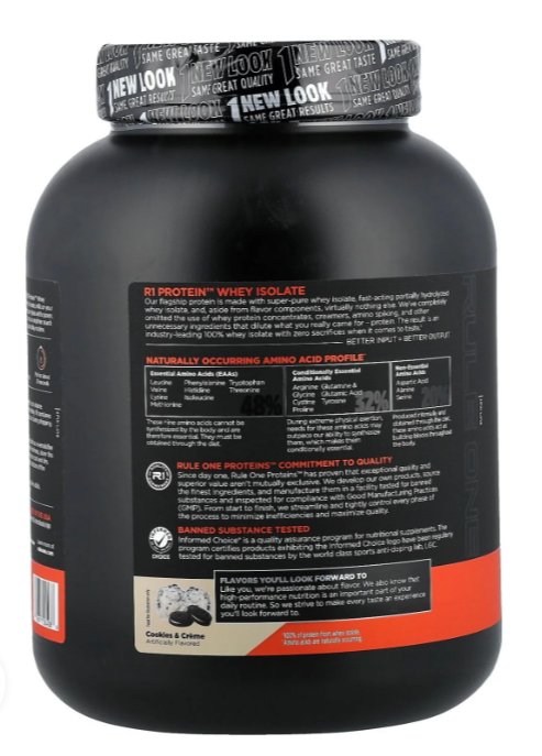 Rule 1 R1 Protein Whey Isolate – 5.03 lb – 76 Servings
