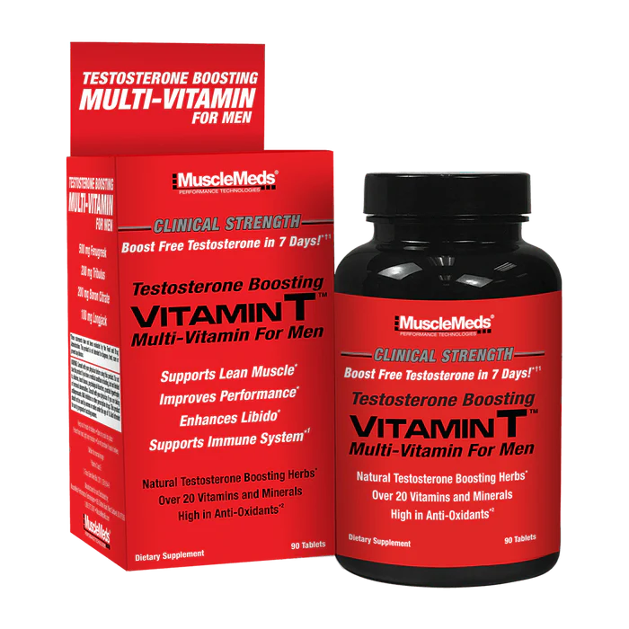 MuscleMeds Vitamin T – 90 Tablets | Advanced Multivitamin for Testosterone & Vitality