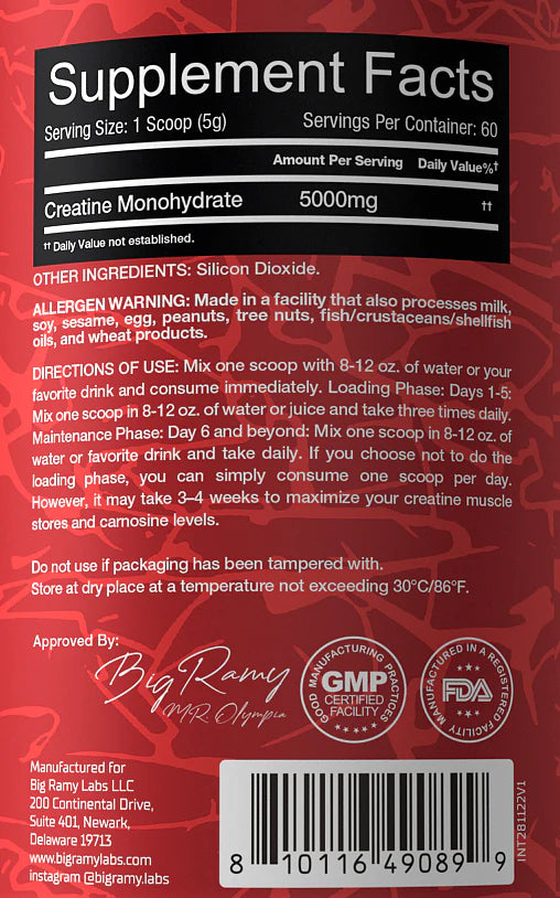 Red Rex Creatine By Big Ramy Labs